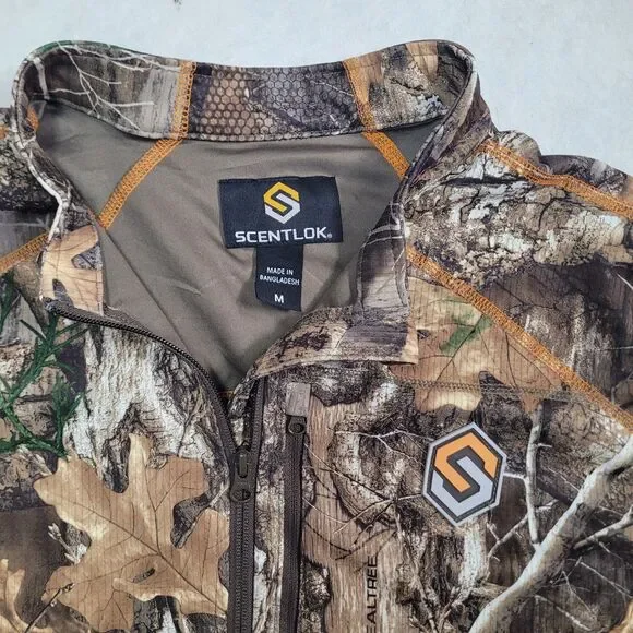 Scentlok Men's Savanna AERO Attack V2 1/4 Zip Hunting Shirt Realtree Camo Carbon